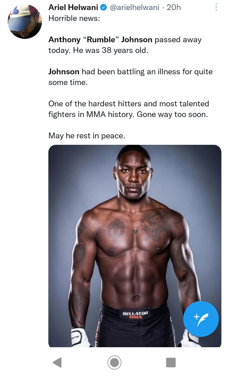 Muerte Anthony Rumble Johnson