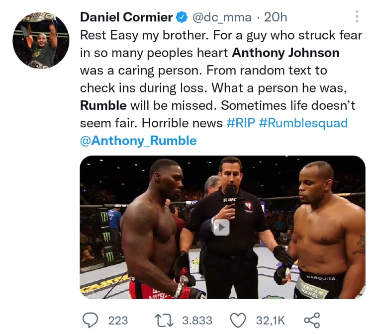 Muerte Anthony Rumble Johnson