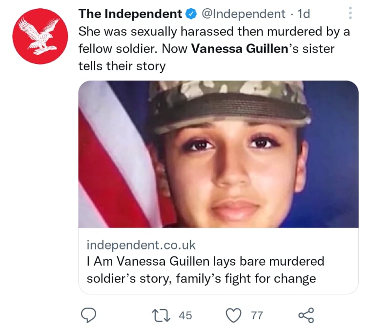 Hermana Vanessa Guillén asesino