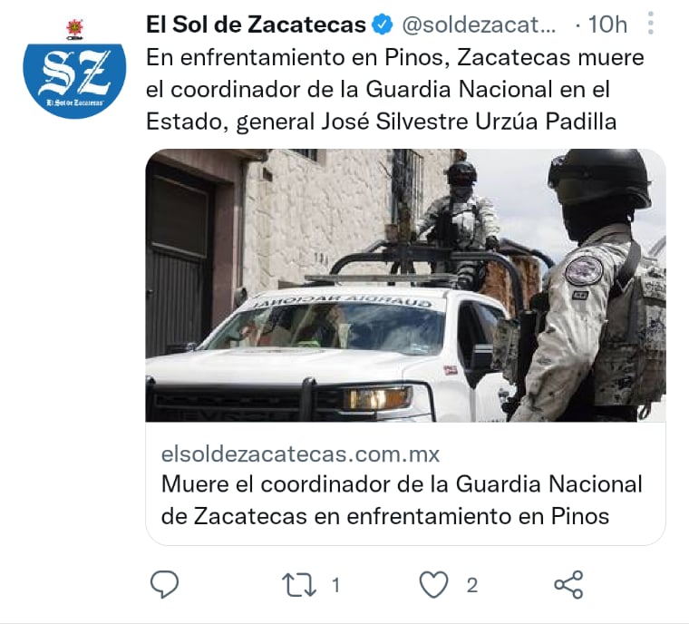 Matan a comandante mexicano
