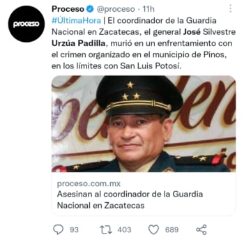 Matan a comandante mexicano