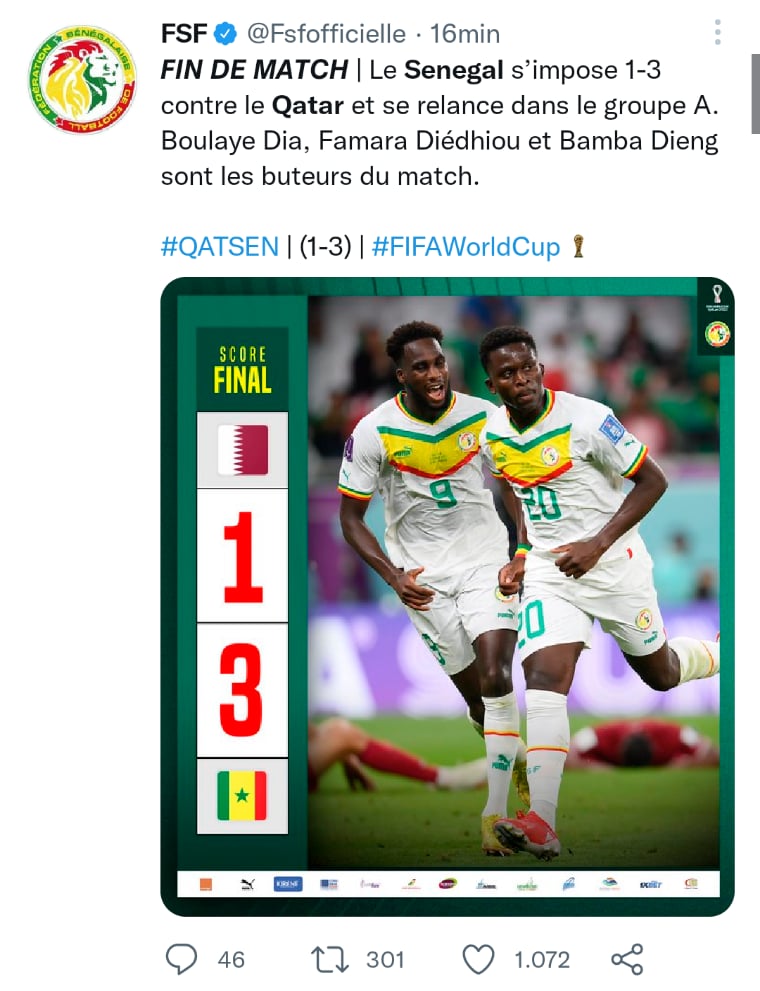 Qatar vs Senegal