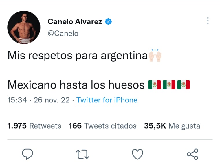 Canelo manda mensaje al equipo de Argentina
