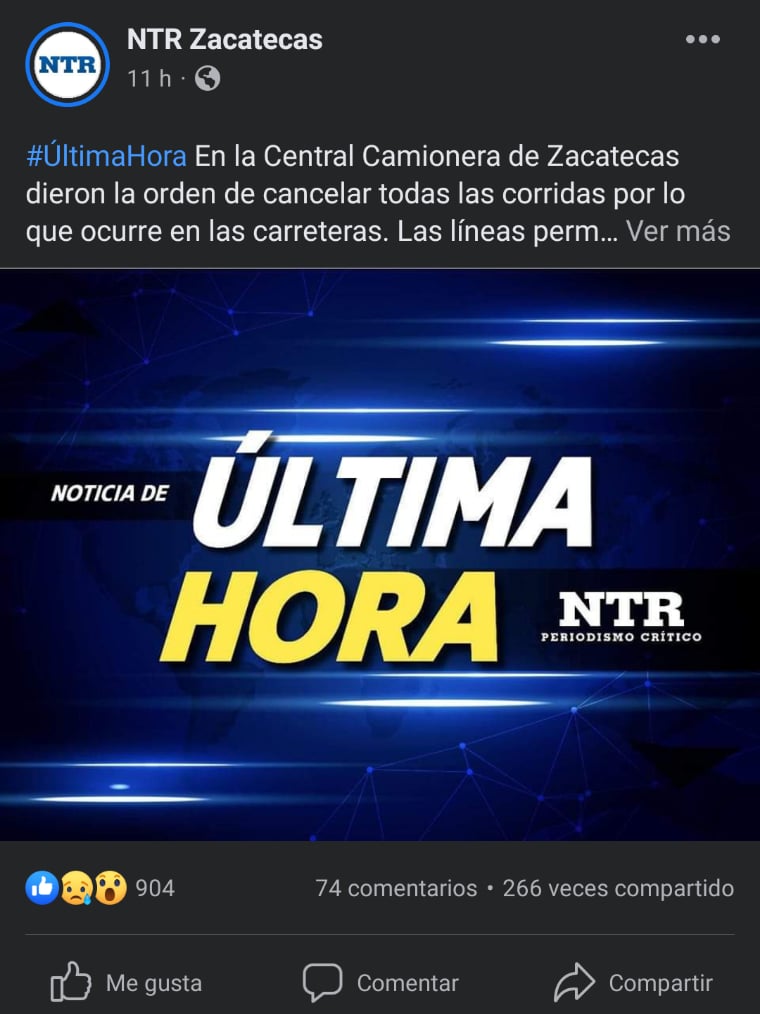 Emiten alerta ataques Zacatecas