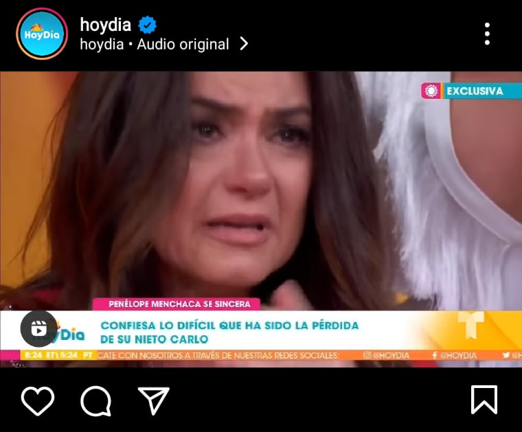 Penélope Menchaca rompe llanto