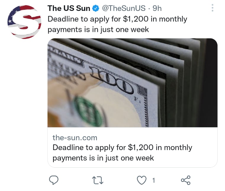 Cheque directo mensual EEUU