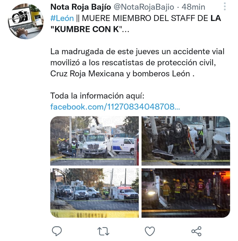 Muere músico aparatoso accidente