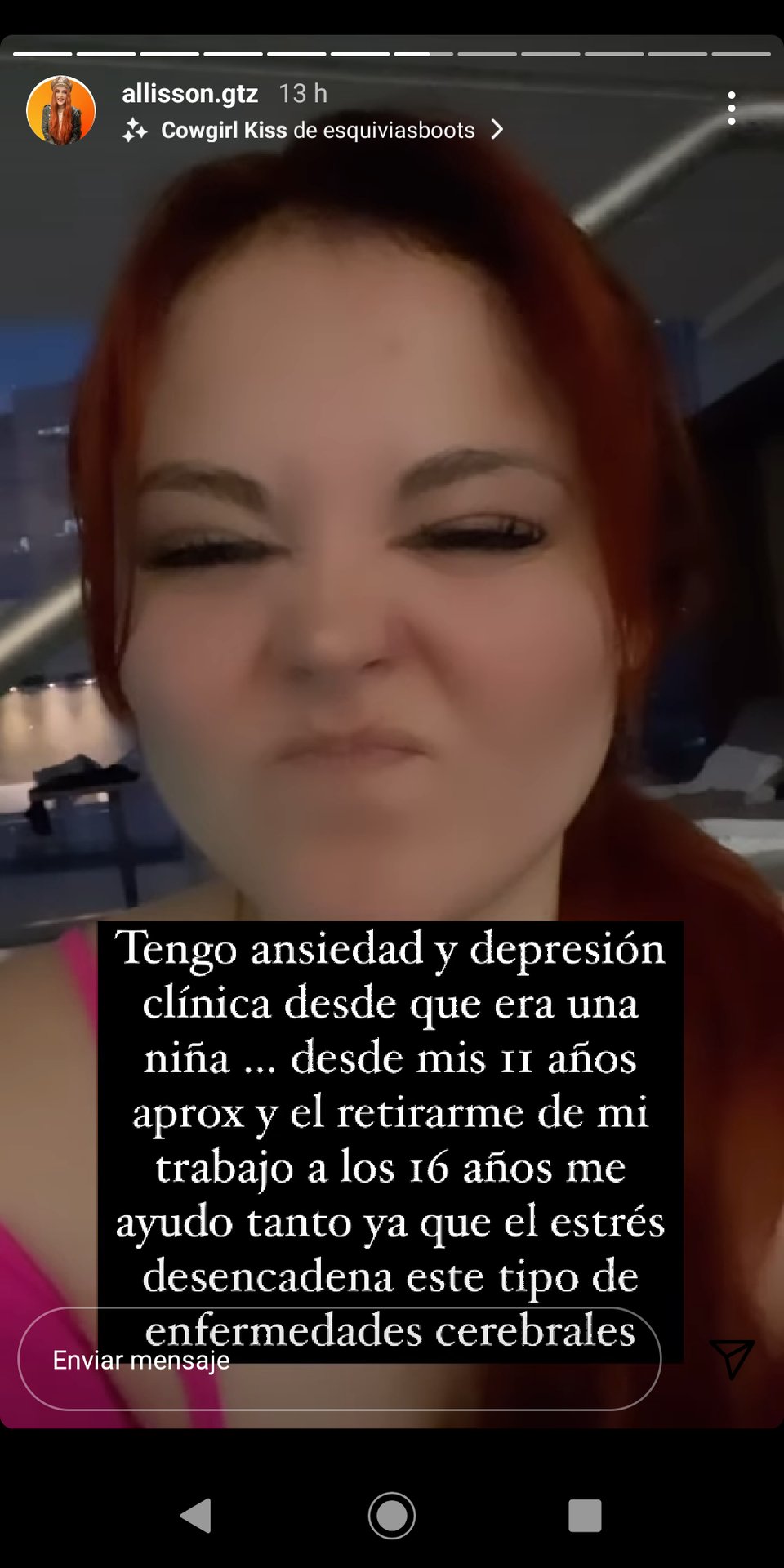 Allisson Lozz recaída ansiedad