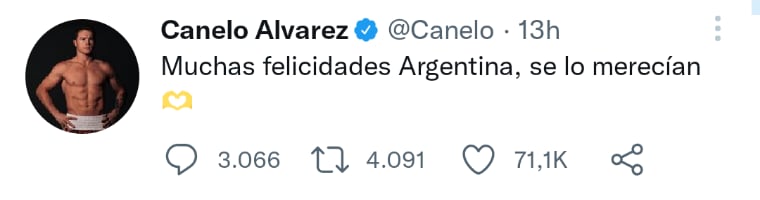 Canelo reacts Argentine championship