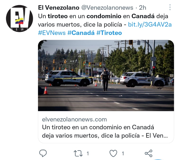 Tiroteo masivo condominio Canadá