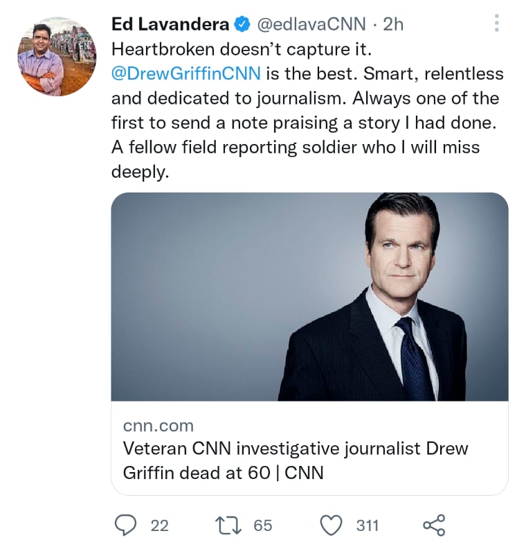 Journalist Drew Griffin dies