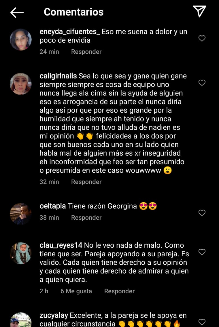 Así fue la reacción por parte de los internautas tras las palabras de Georgina Rodríguez