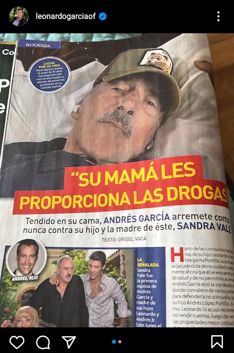 Leonardo García comes out in defense of his mother Sandy Vale