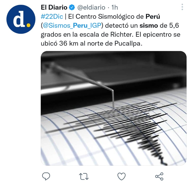Sismo Perú magnitud 5.6