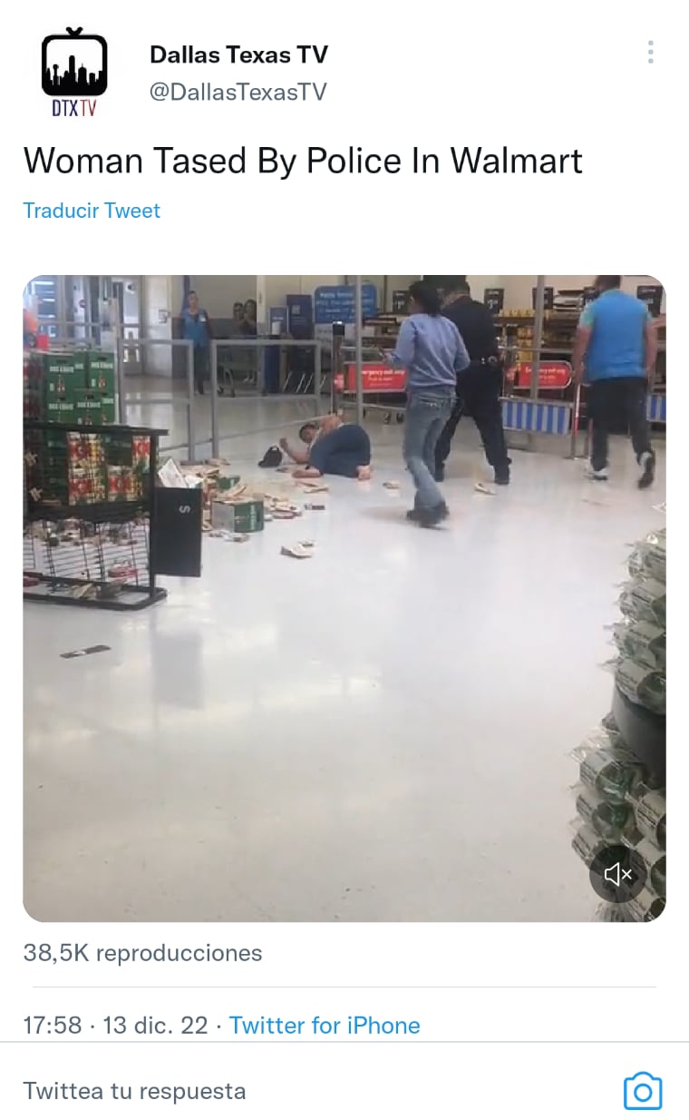 Mujer destrozó Walmart Texas.