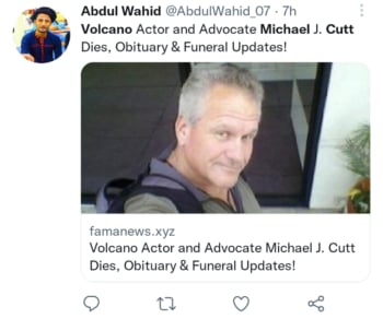 Muere actor Michael Cutt