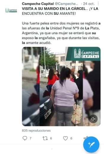 Mujer visita esposo cárcel