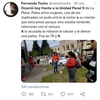 Mujer visita esposo cárcel