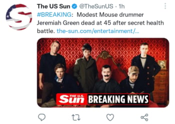 Muere Jeremiah Green baterista