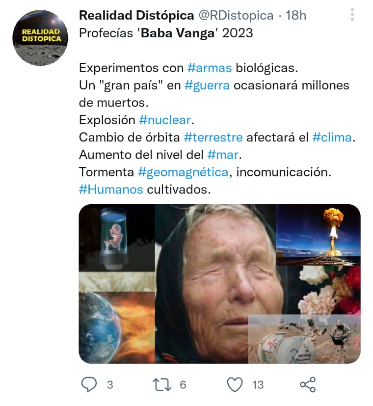 La 'Nostradamus de los Balcanes' aseguró que habría Tercera Guerra Mundial muy pronto