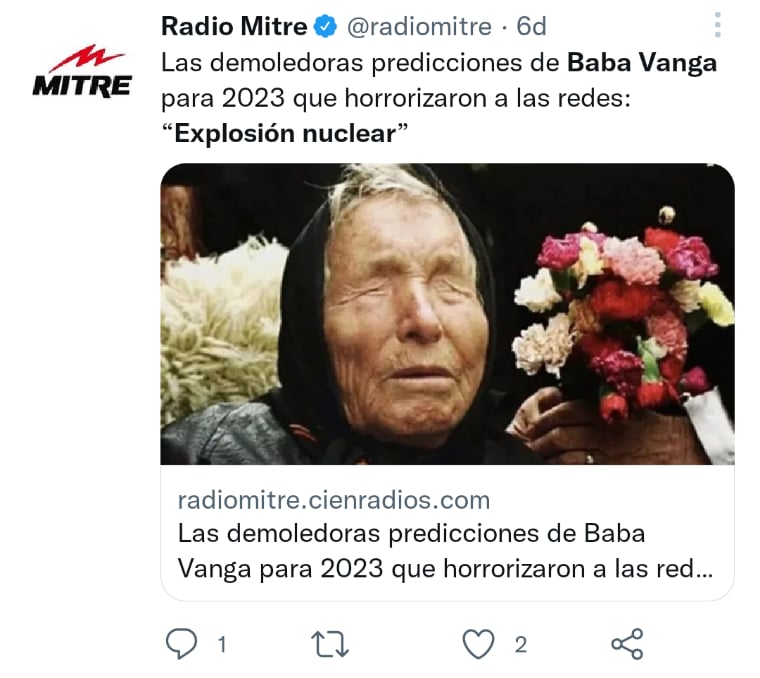 Baba Vanga advierte explosión