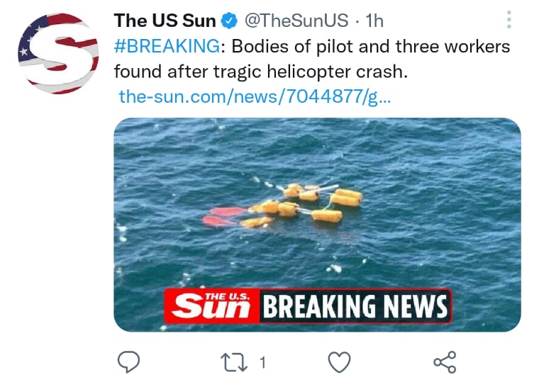 Accidente helicóptero Golfo México