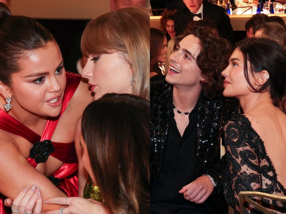 ¿Qué le dijo Selena Gómez a Taylor Swift sobre Timothée Chalamet y Kylie Jenner en los Globos de Oro?