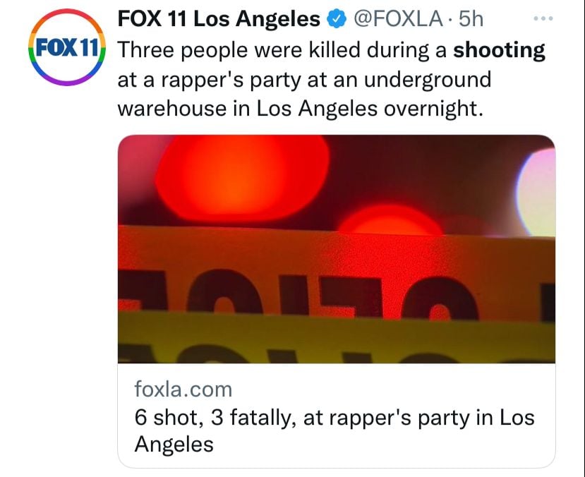 Tiroteo en fiesta en almacén de Los Ángeles