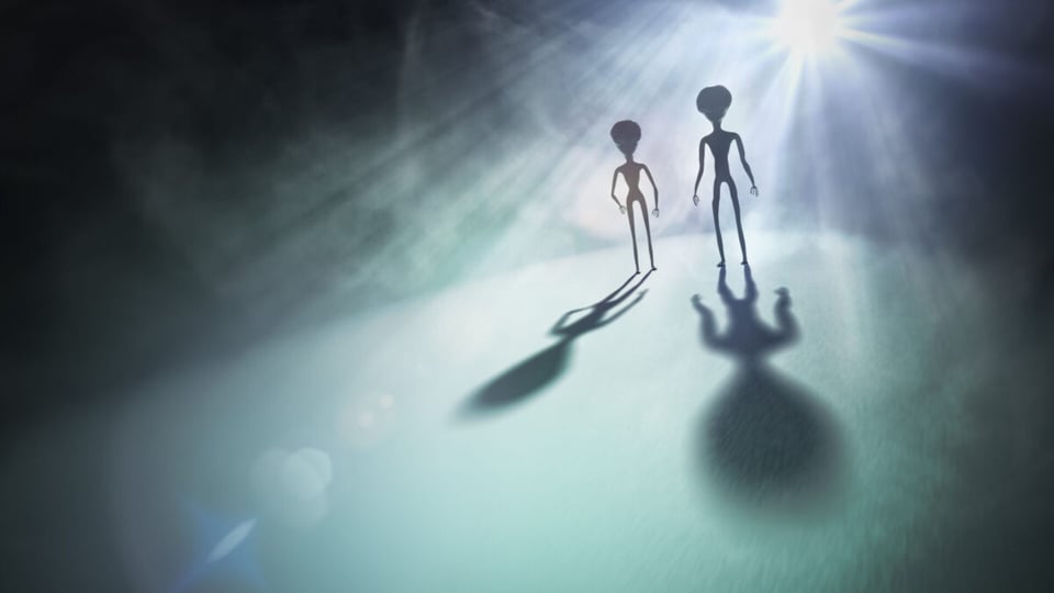 Silueta de extraterrestres