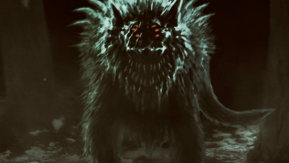 The fearsome Chupacabra in episode 8 of La Huella OVNI