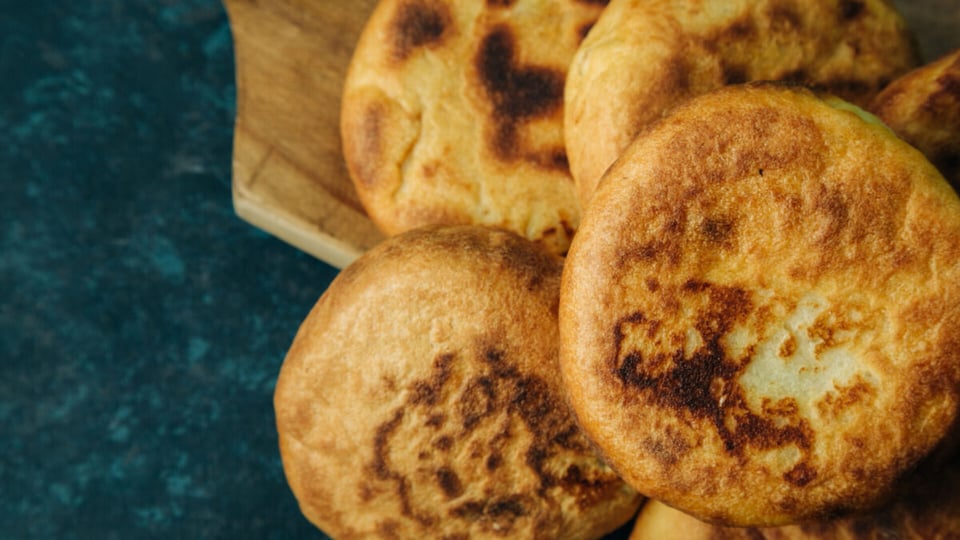 Arepas en pila
