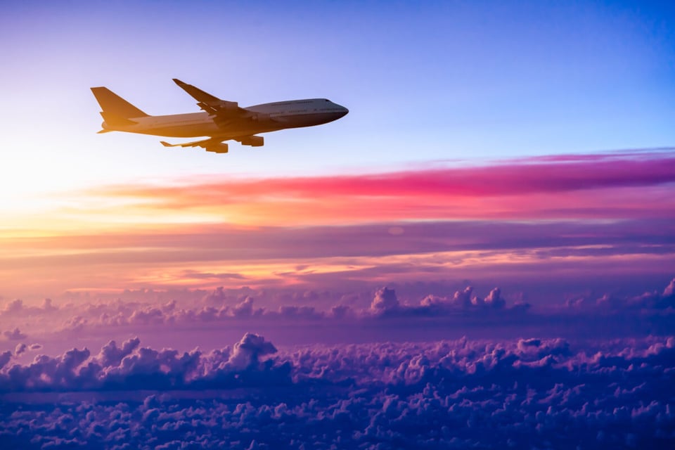 Plane on the sky