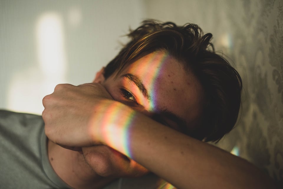 A gay adolescent sad