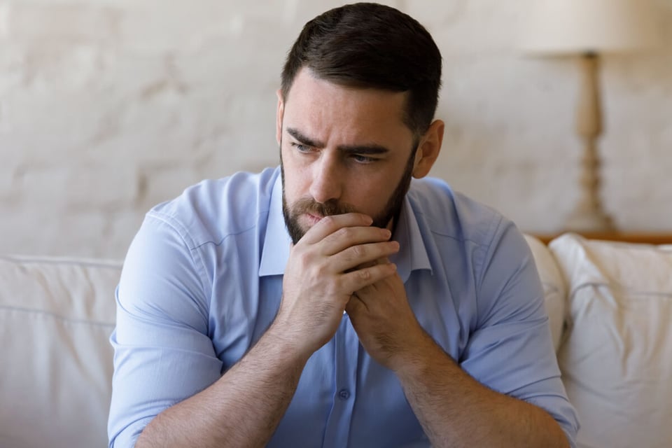 Man in fear, Terror, Man thinking, Marriage, Podcast