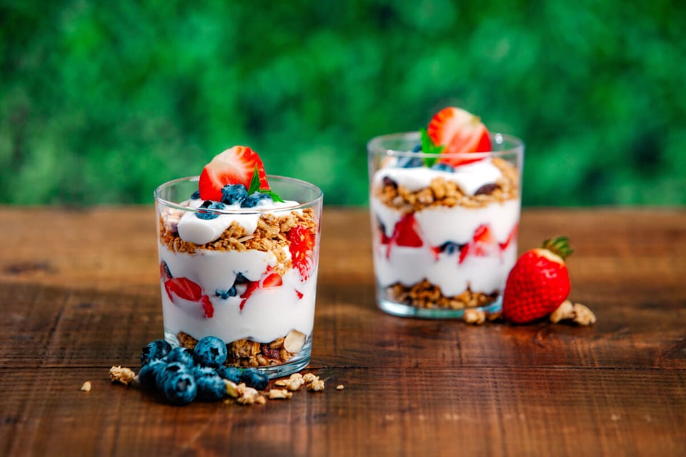 Parfait en vasos