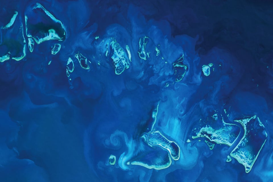 The Great Barrier Reef of Australia top view
