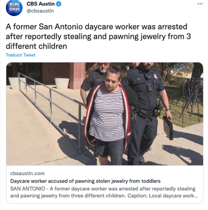 Daycare worker arrested for stealing clothes from children she cared for and pawning them