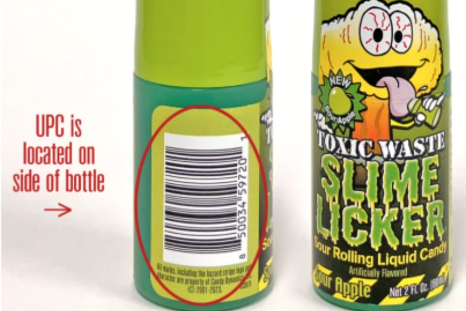 Slime Licker Sour Rolling, United States, Amazon, Toxic Waste, UPC