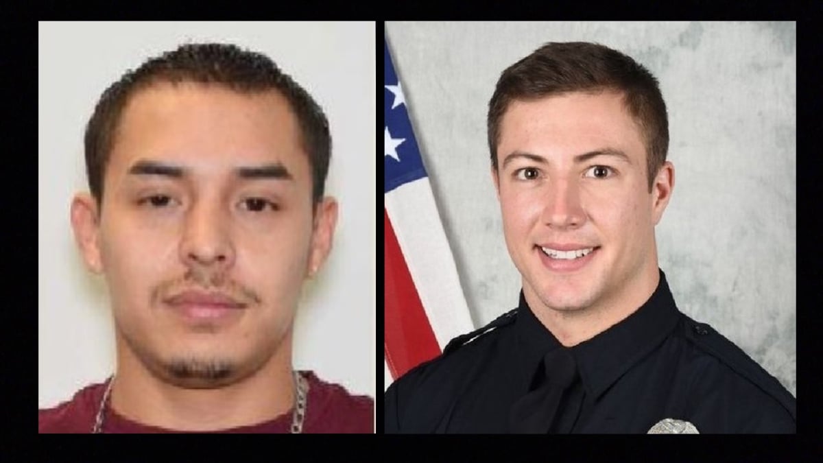 Sonny Thomas Almanza fue detenido y acusado del asesinato a balazos del oficial de policía Dillon Vakoff en Colorado.
