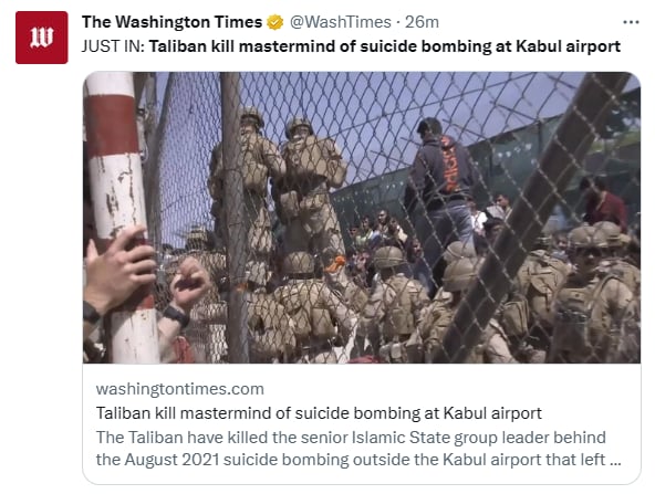 Talibanes mataron Estado Islámico