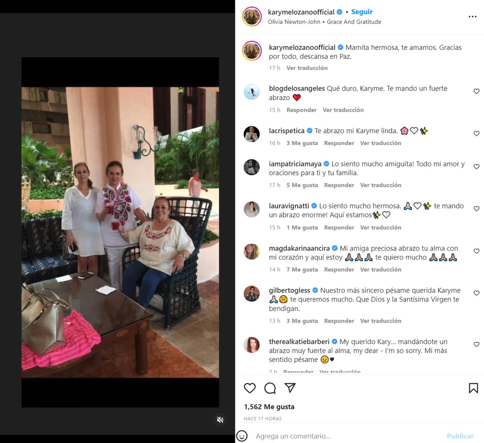 Muere mamá Karyme Lozano