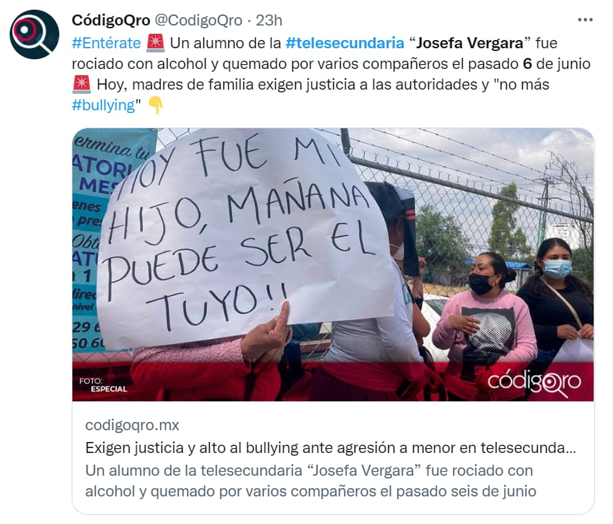 Prenden fuego alumno secundaria