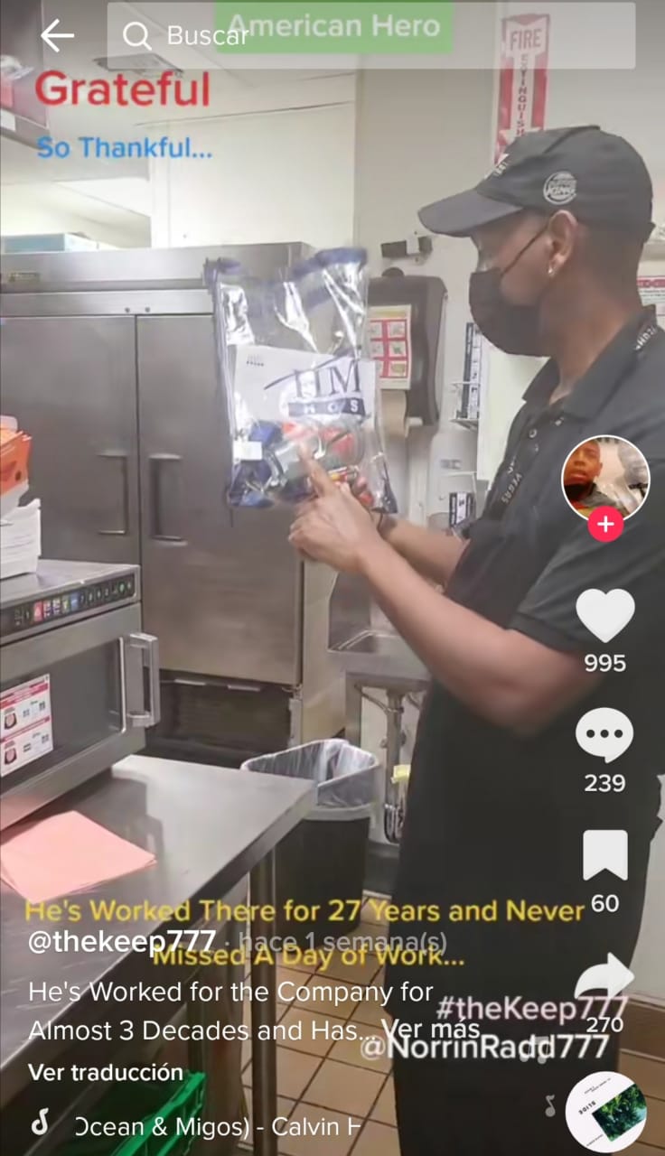 Empleado comida rápida