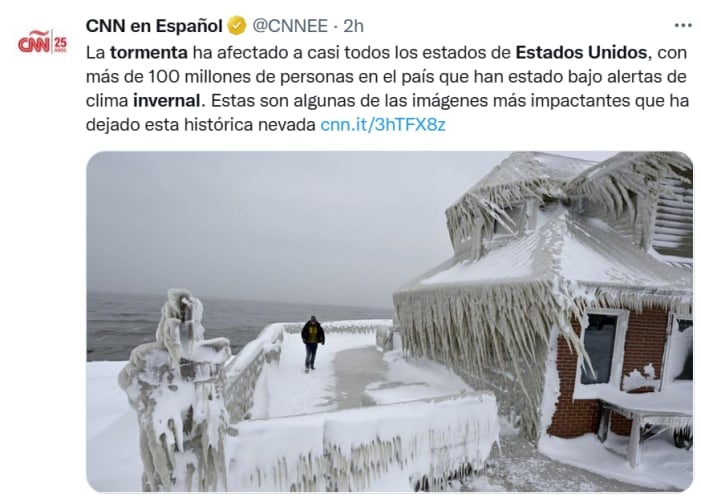 Clima Estados Unidos 2023: Tormenta Elliot