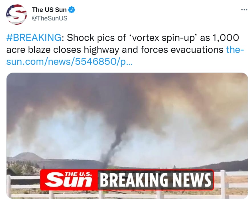 Incendio forestal Estados Unidos
