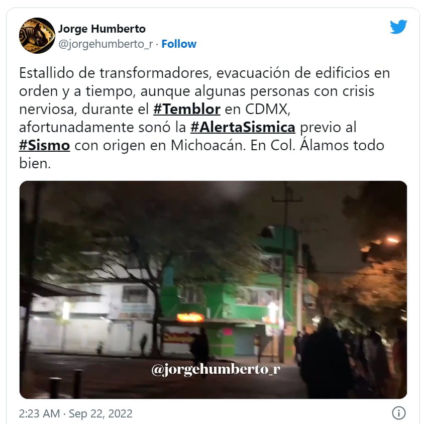 Imágenes sismo Michoacán