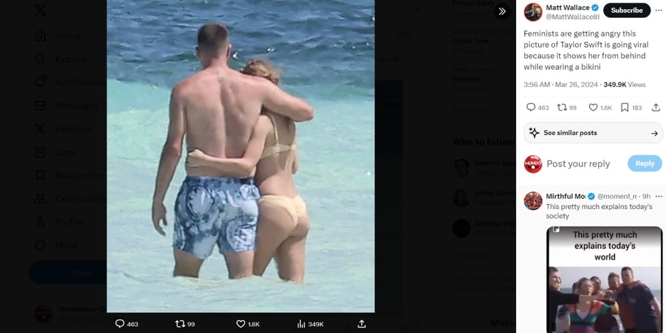 Taylor Swift in bikini, lovers, time together, hug, MundoNOW