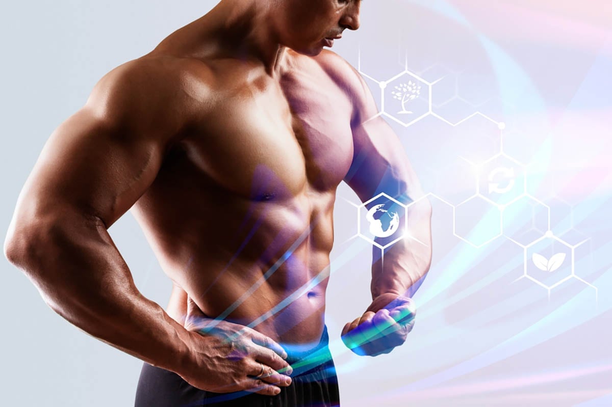 Testosterona y hombres, atleta, ejercicio, concepto, salud sexual / Testosterone and men, athlete, exercise, concept, sexual health