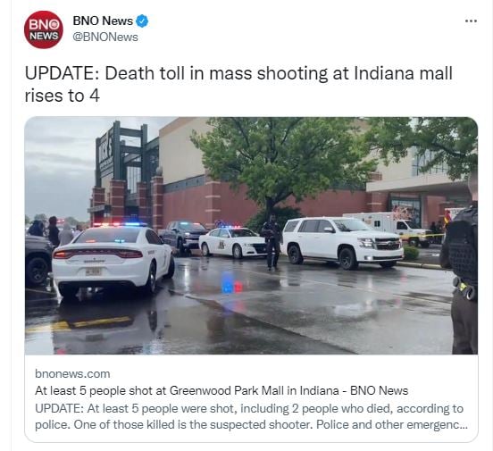 Aumenta cifra de muertos en tiroteo en Indiana