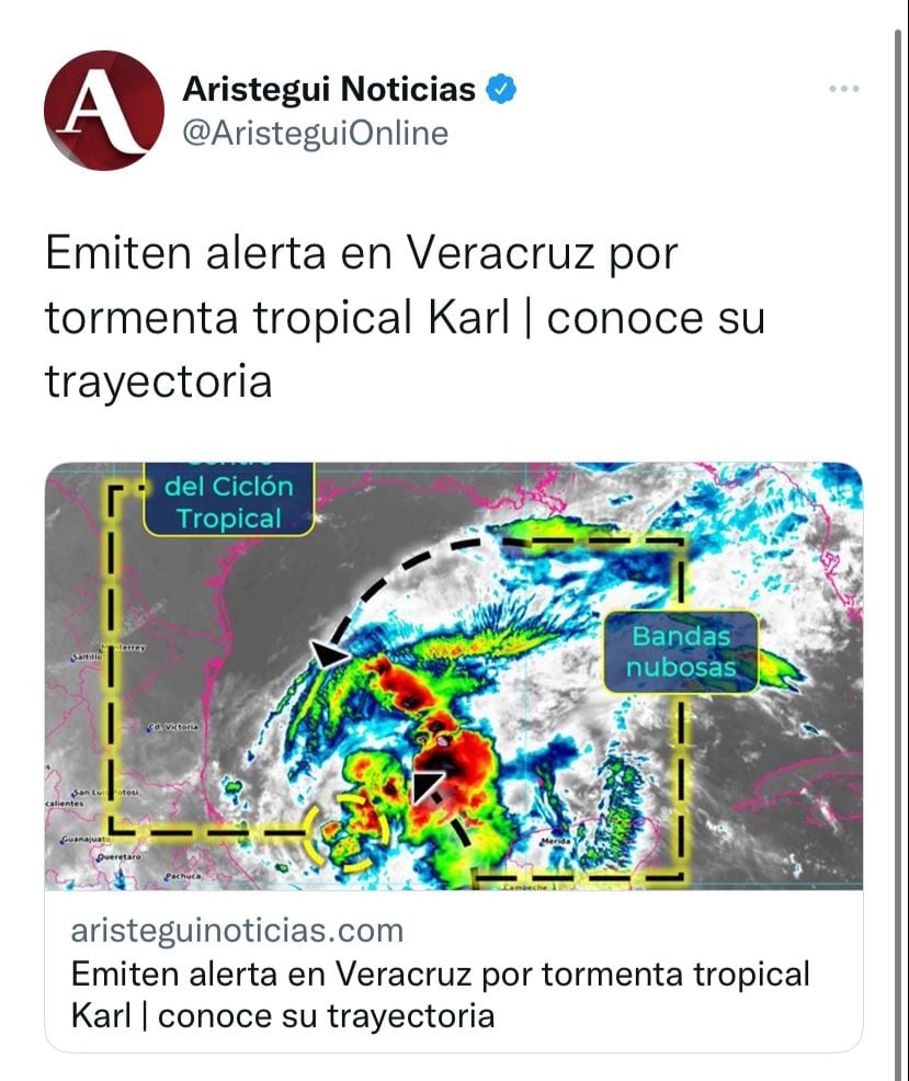 Dan buena noticia en medio de la llegada de la tormenta Karl
